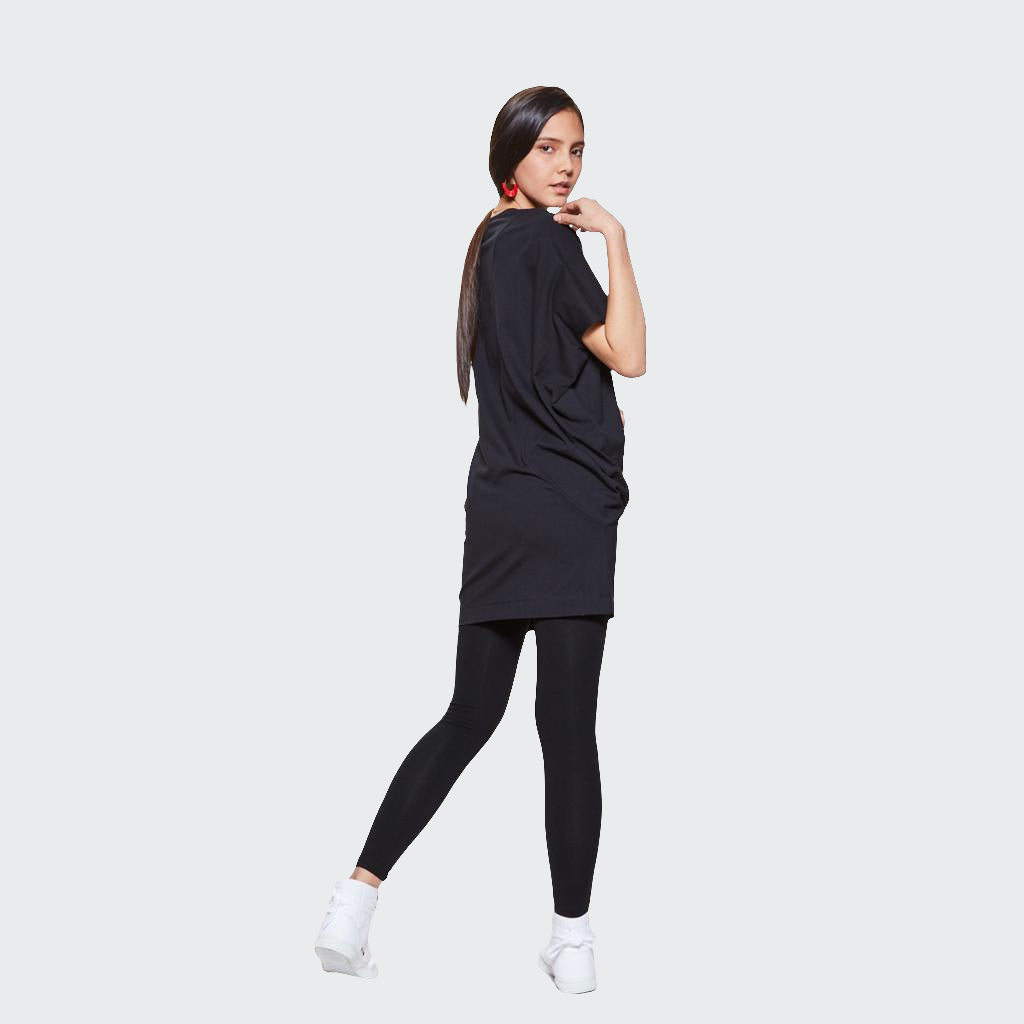 Longshirt ASYMETRISCH Jersey schwarz