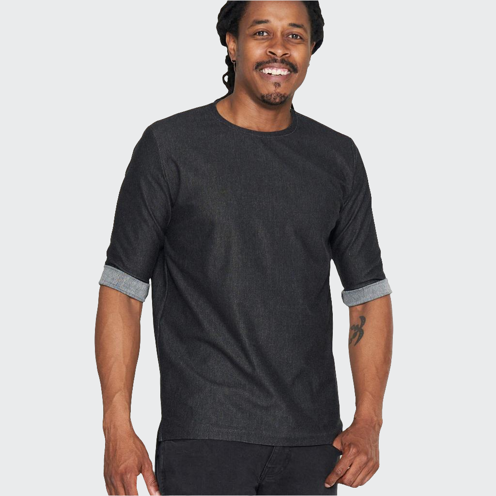 Shirt VOKUHILA Denim Stretch schwarz
