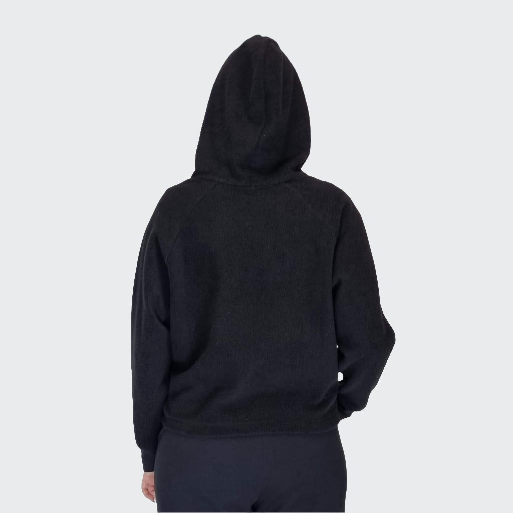 Hoodie BOXY Plüsch schwarz