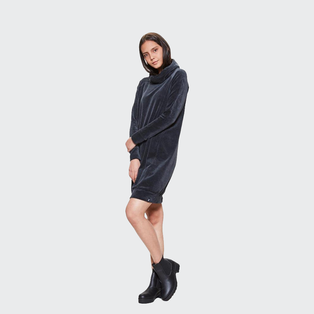 Pulloverkleid lang ROLLKRAGEN Heavy Nicky anthrazit