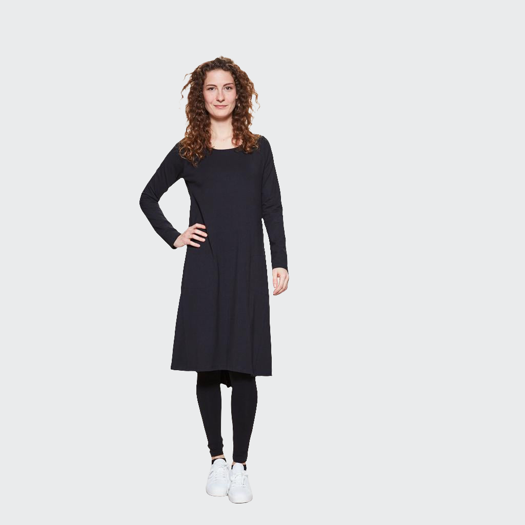 Kleid MIDI Jersey schwarz