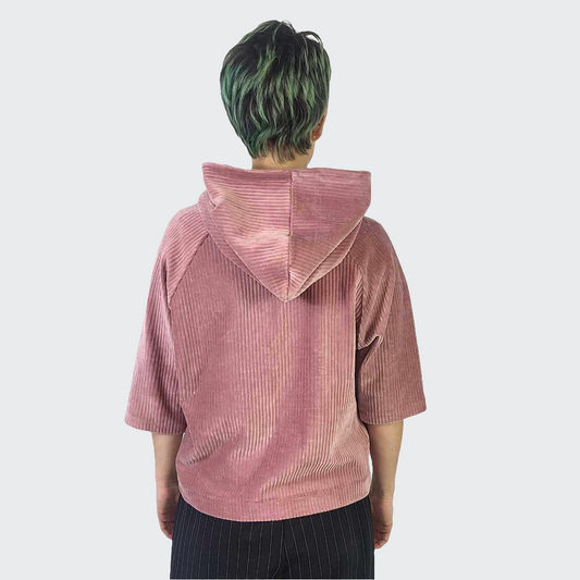 Hoodie BOXY Nickicord rose
