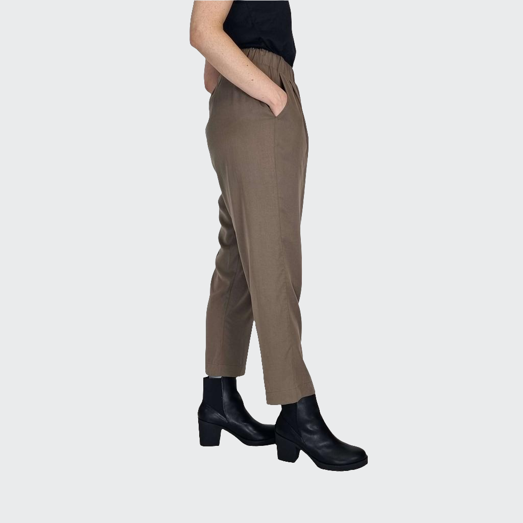 Hose BUNDFALTEN HIGH WAIST Tencel™ nougat