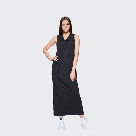 Kleid KNOTEN lang Jersey schwarz