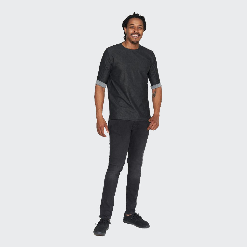 Shirt VOKUHILA Denim Stretch schwarz