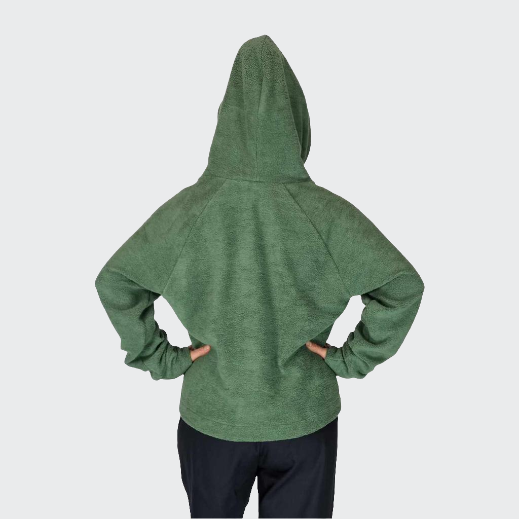 Hoodie BOXY Plüsch grün