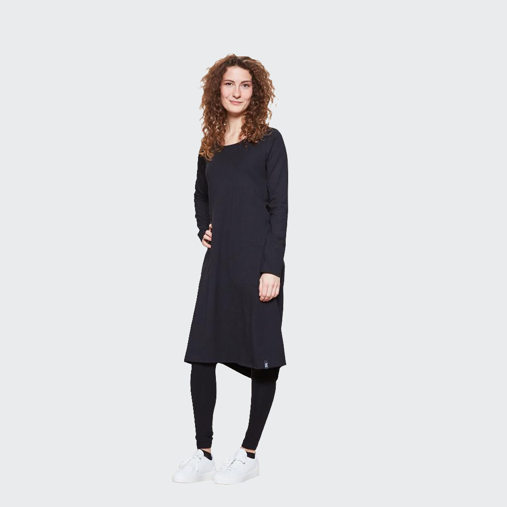 Kleid MIDI Jersey schwarz
