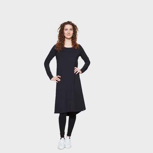 Kleid MIDI Jersey schwarz