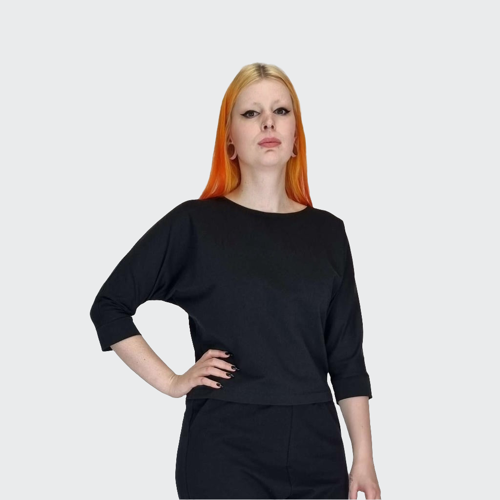 Shirt FLEDERMAUS French Terry schwarz