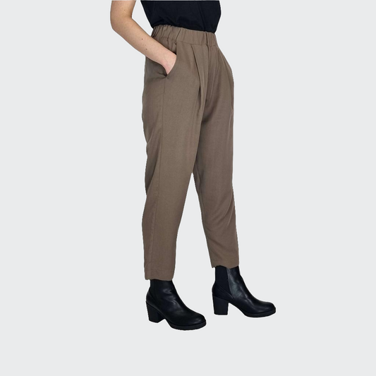 Hose BUNDFALTEN HIGH WAIST Tencel™ nougat