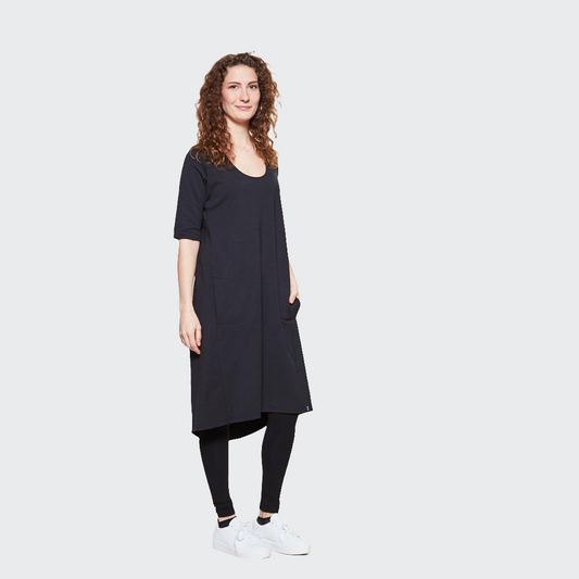 Kleid MIDI Jersey schwarz