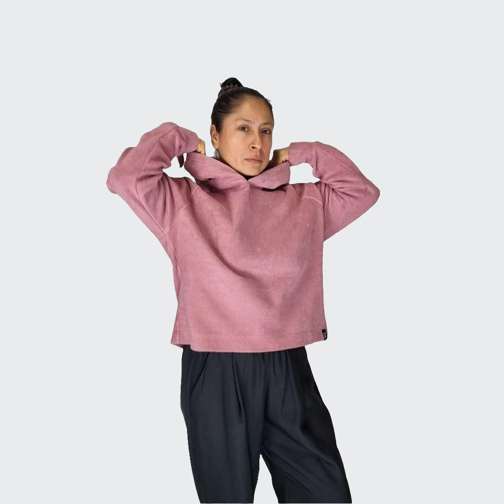 Hoodie BOXY Plüsch rosa