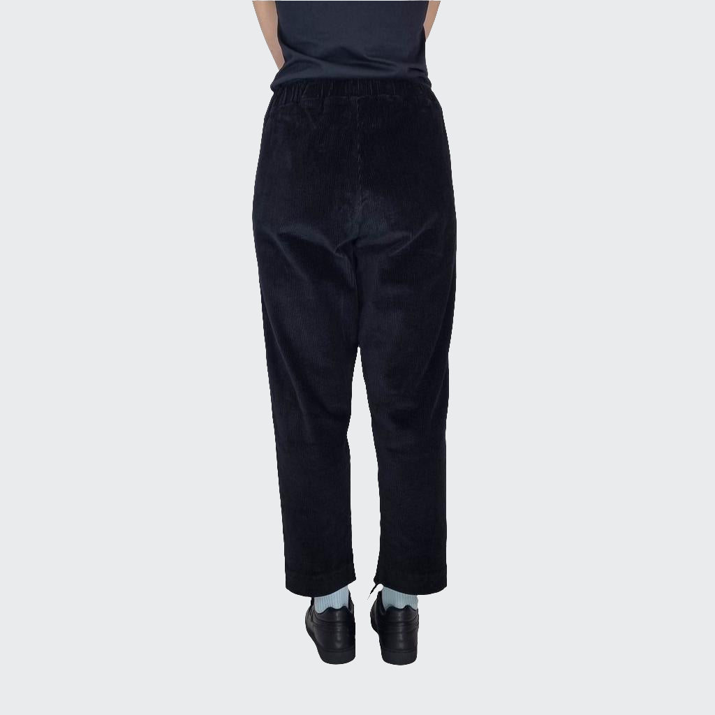 Hose BUNDFALTEN HIGH WAIST Cord schwarz