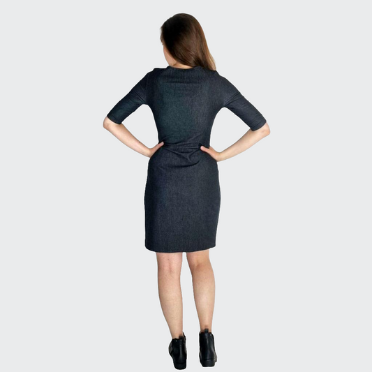 Kleid DRAPE Denim Stretch schwarz