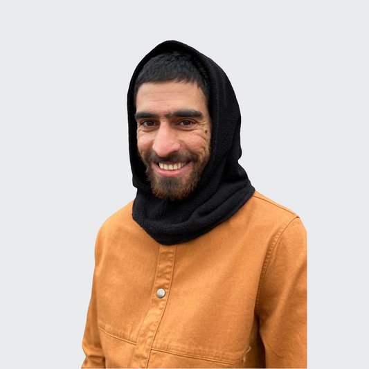 Kapuzenloop PLÜSCH schwarz