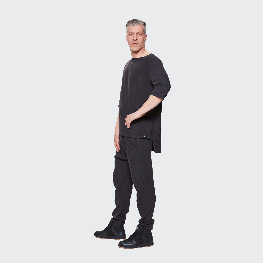 Shirt VOKUHILA Leinen schwarz