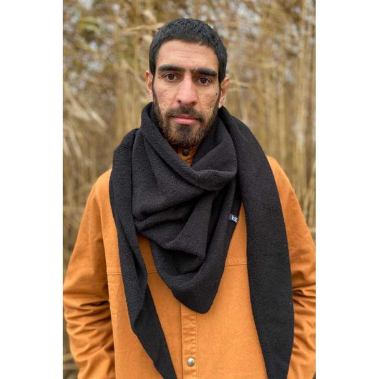 Maxituch PLÜSCH schwarz