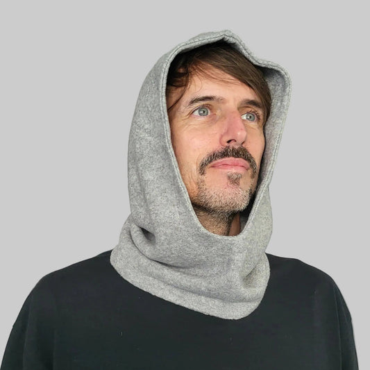 Kapuzenloop BIO-BAUMWOLLFLEECE grau