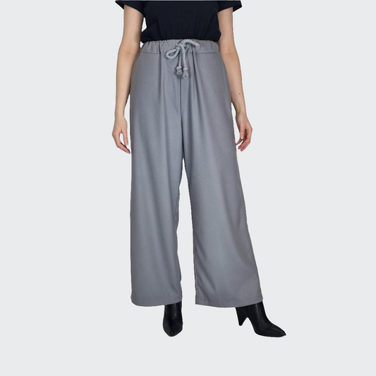 Hose lang EXTRA WIDE Bambusviskose grau