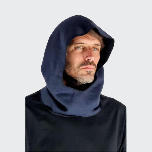 Kapuzenloop BIO-BAUMWOLLFLEECE blau