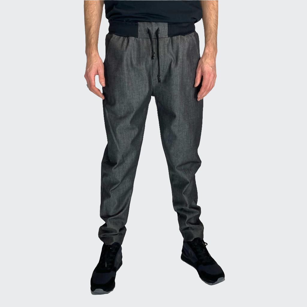 Hose STRAIGHT Denim schwarz/grau