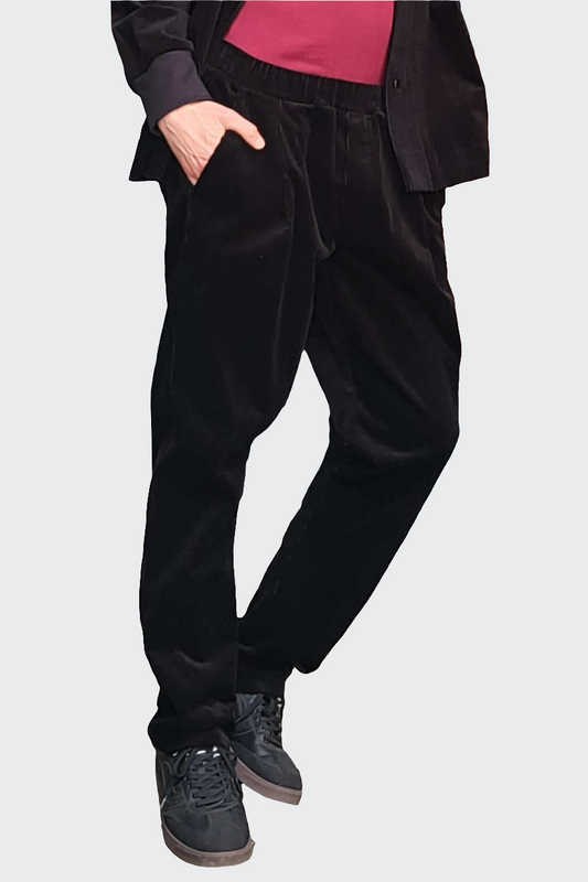 Hose BUNDFALTEN UNISEX Cord schwarz