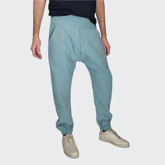 Hose BAGGY Leinen mint
