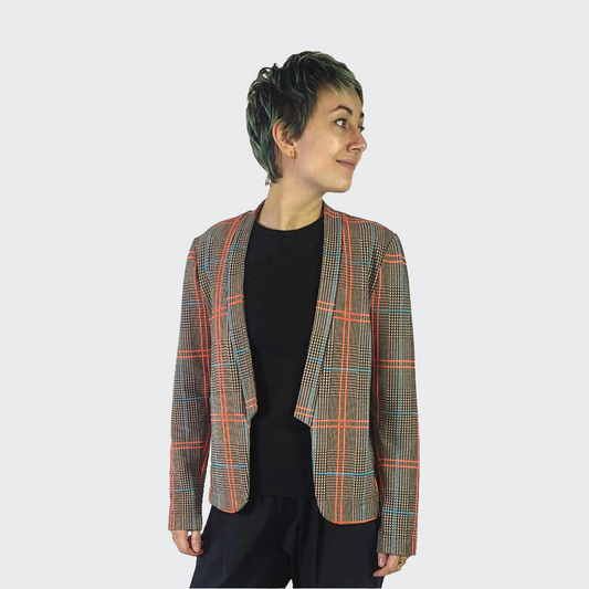 Blazer KARO orange/bunt