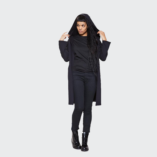 Kapuzenmantel SWEAT schwarz