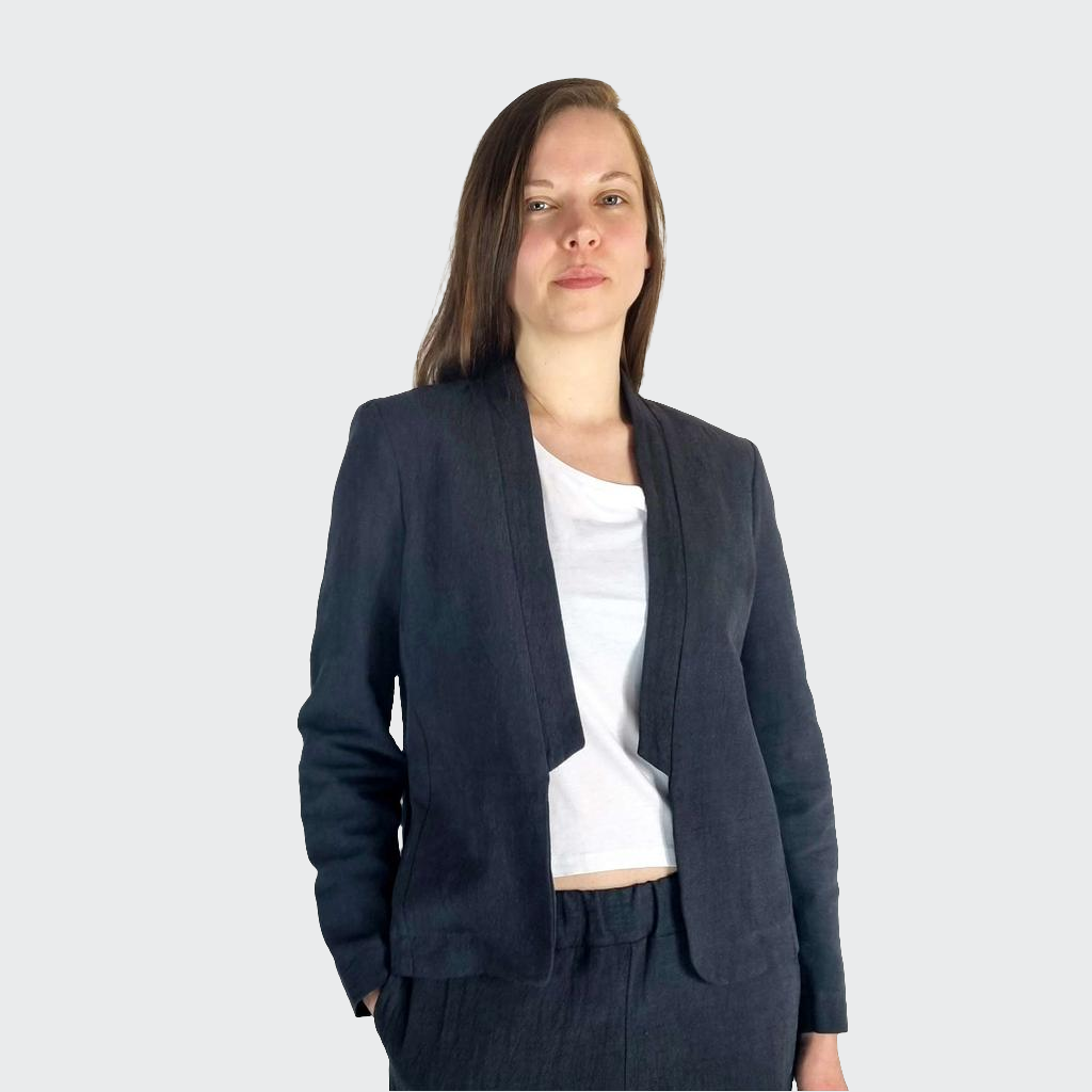 Blazer LEINEN schwarz