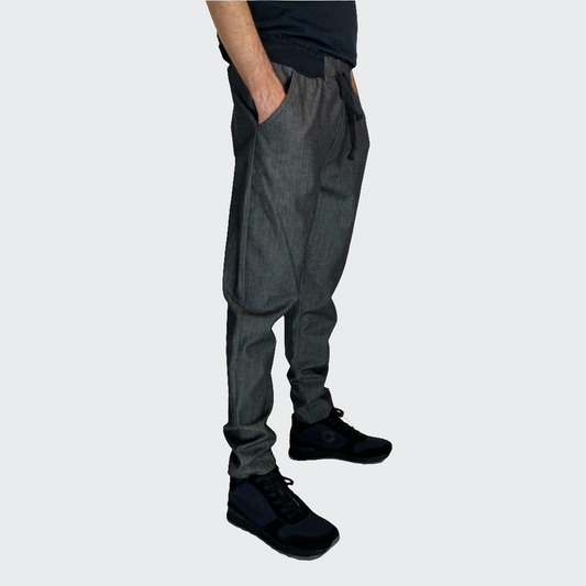 Hose STRAIGHT Denim schwarz/grau