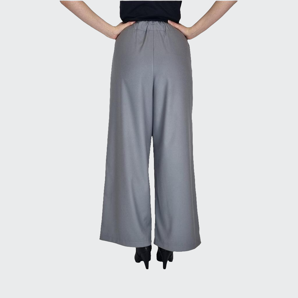 Hose lang EXTRA WIDE Bambusviskose grau