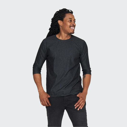Shirt VOKUHILA Denim Stretch schwarz