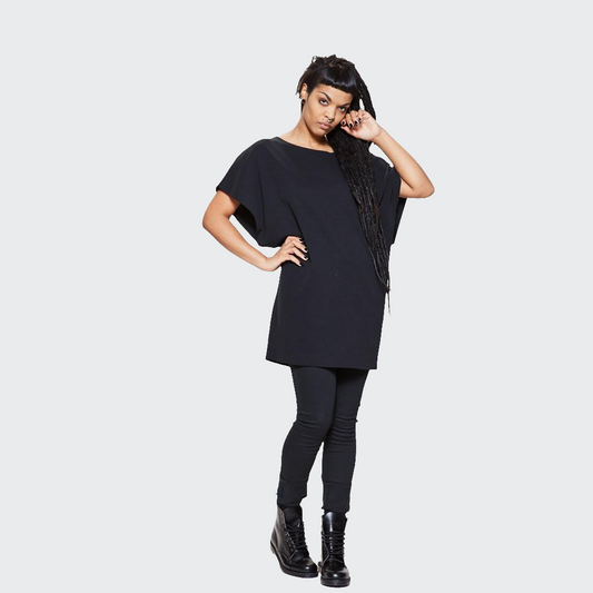 Longshirt OVERSIZED Jersey schwarz