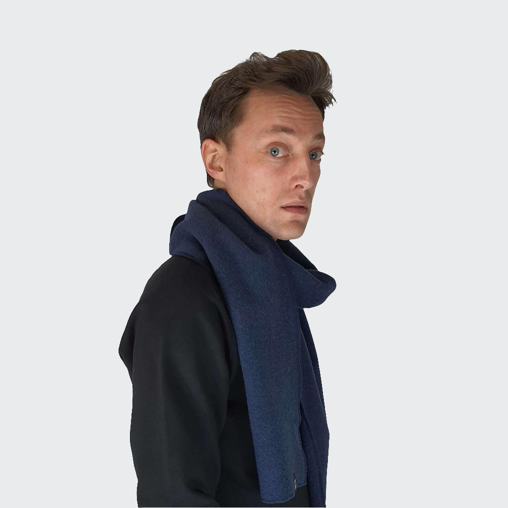 Schal BIO-BAUMWOLLFLEECE blau