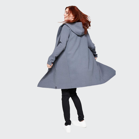 Kapuzenmantel RIPP SWEAT graublau