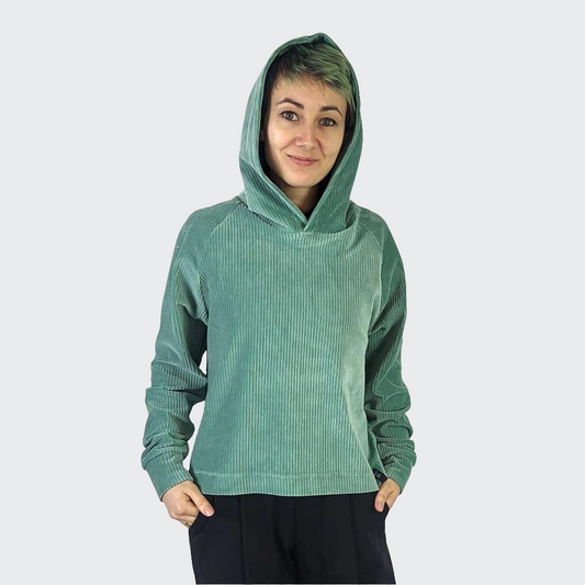 Hoodie BOXY Nickicord mint