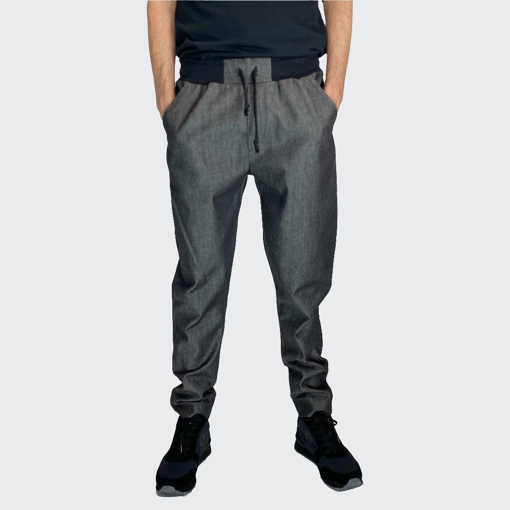 Hose STRAIGHT Denim schwarz/grau