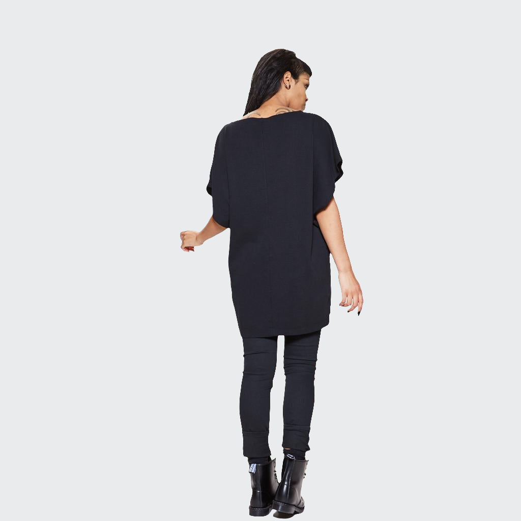 Longshirt OVERSIZED Jersey schwarz