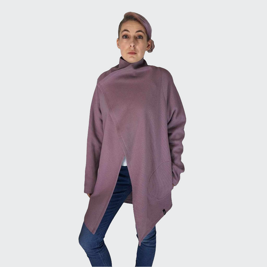 Sweatmantel WAFFELSTRUKTUR mauve