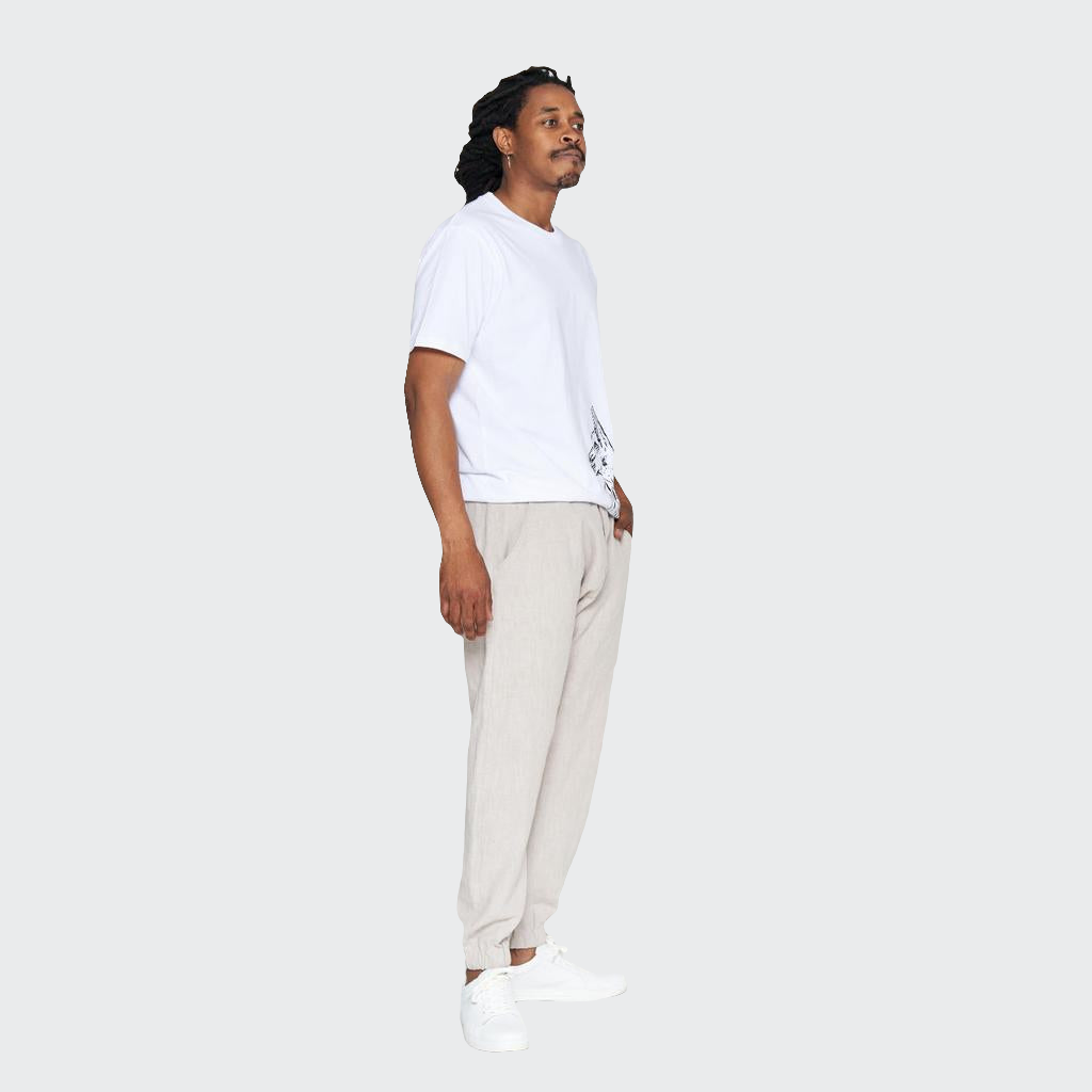 Hose BAGGY Leinen sand