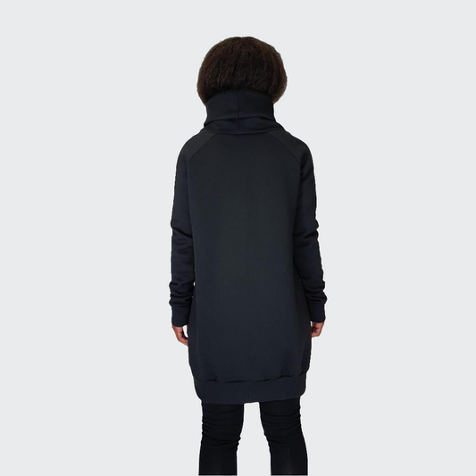 Pulloverkleid ROLLKRAGEN Heavy Sweat schwarz