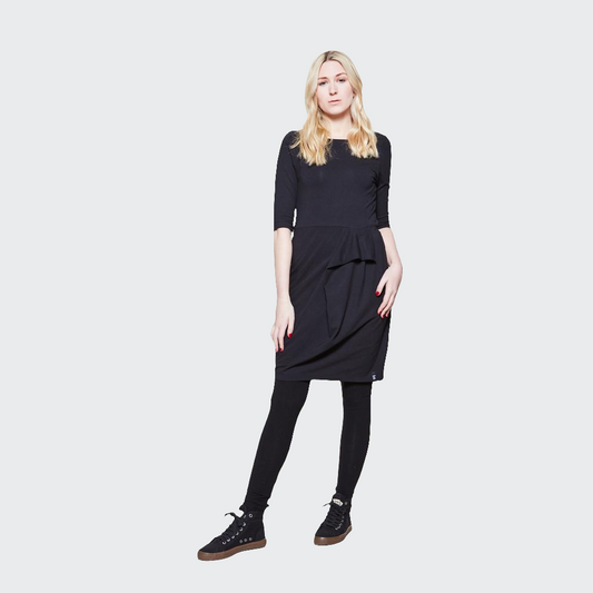 Kleid DRAPE Jersey schwarz