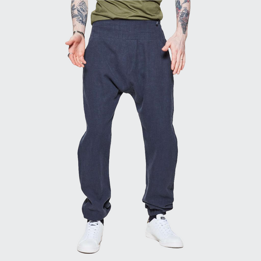 Hose EXTRA BAGGY Leinen blau