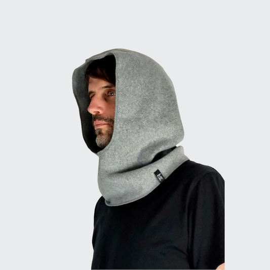 Kapuzenloop BIO-BAUMWOLLFLEECE grau