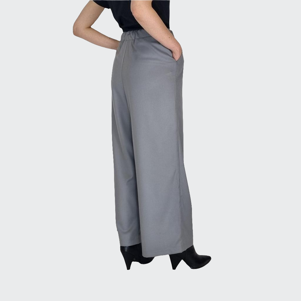 Hose lang EXTRA WIDE Bambusviskose grau
