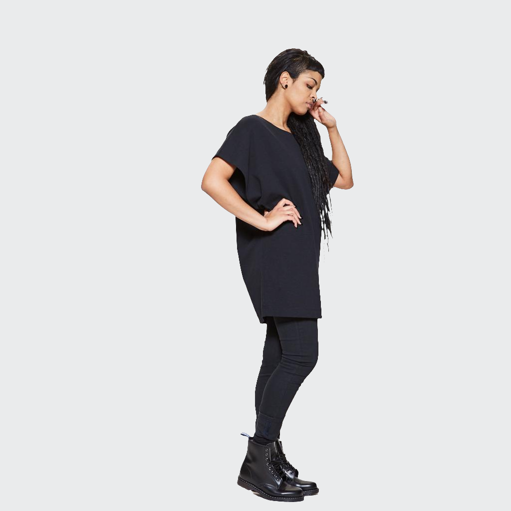 Longshirt OVERSIZED Jersey schwarz