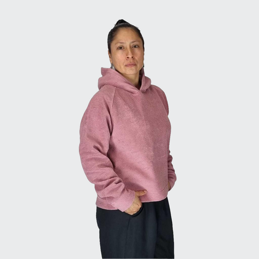 Hoodie BOXY Plüsch rosa