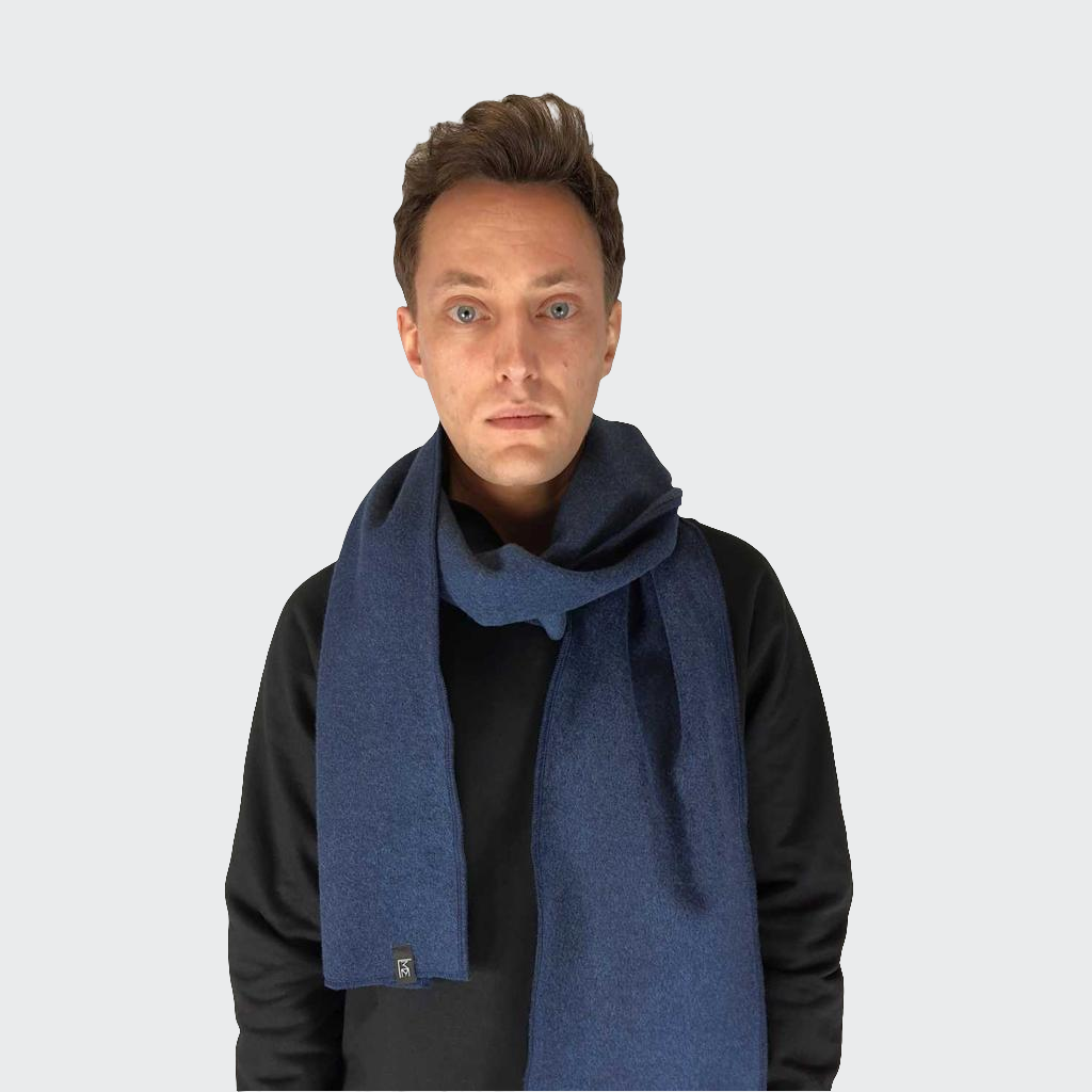 Schal BIO-BAUMWOLLFLEECE blau