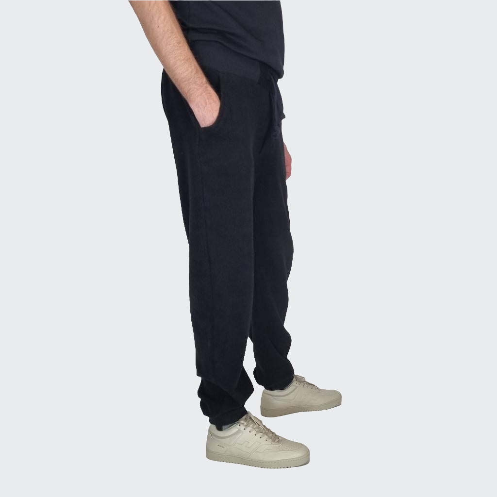 Jogginghose REGULAR Plüsch schwarz